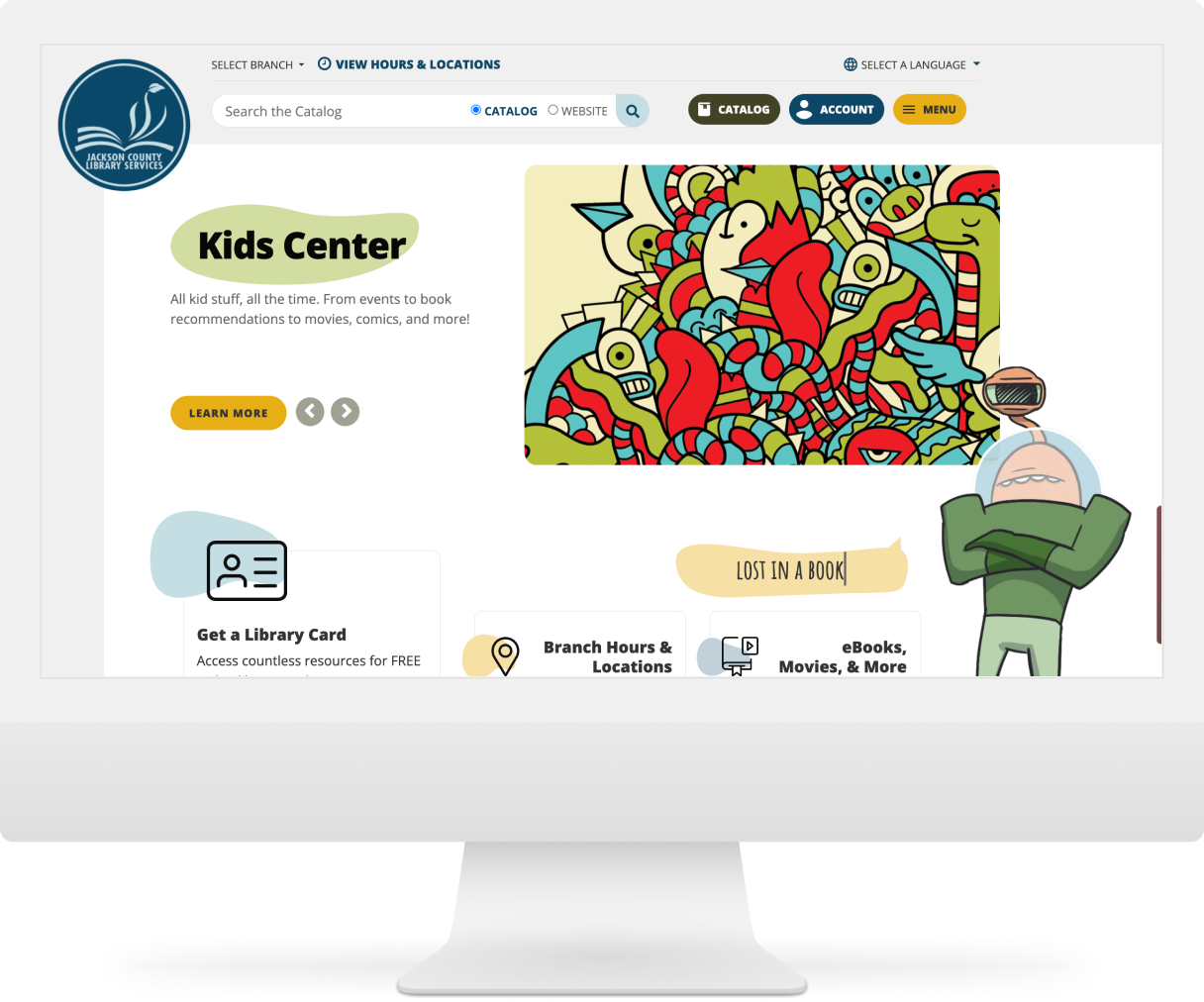 Desktop Preview of Jackson County Library Website